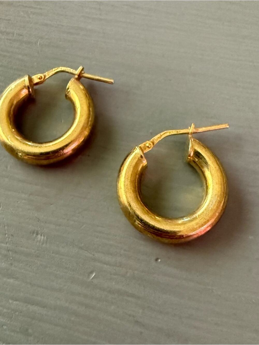 Dyadema 925 Sterling Silver Gold Hoop Earrings